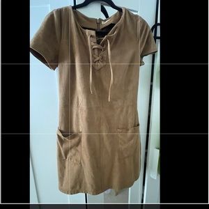 Suede tan dress